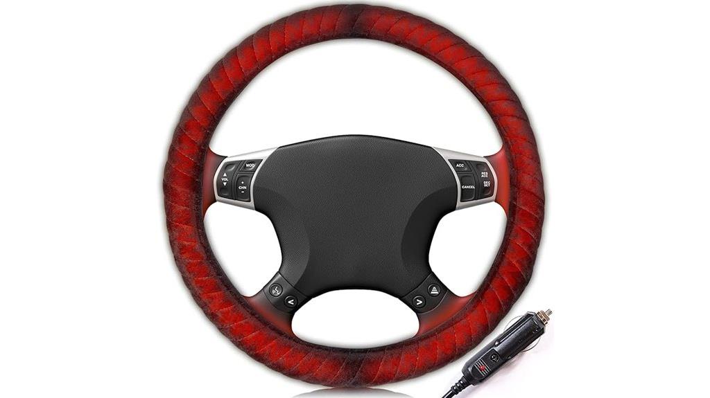 heated 12v steering cover