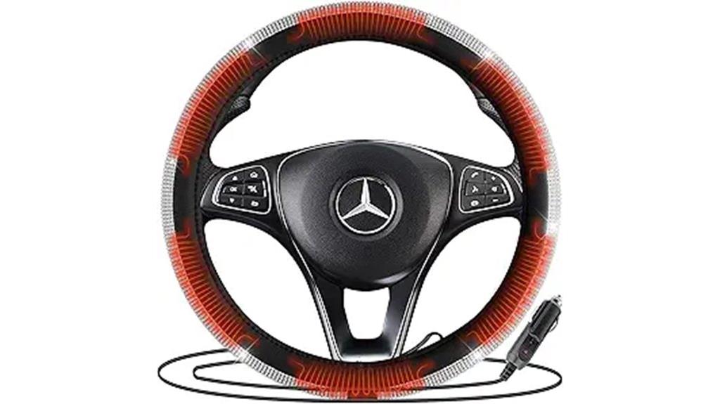 heated steering wheel cover
