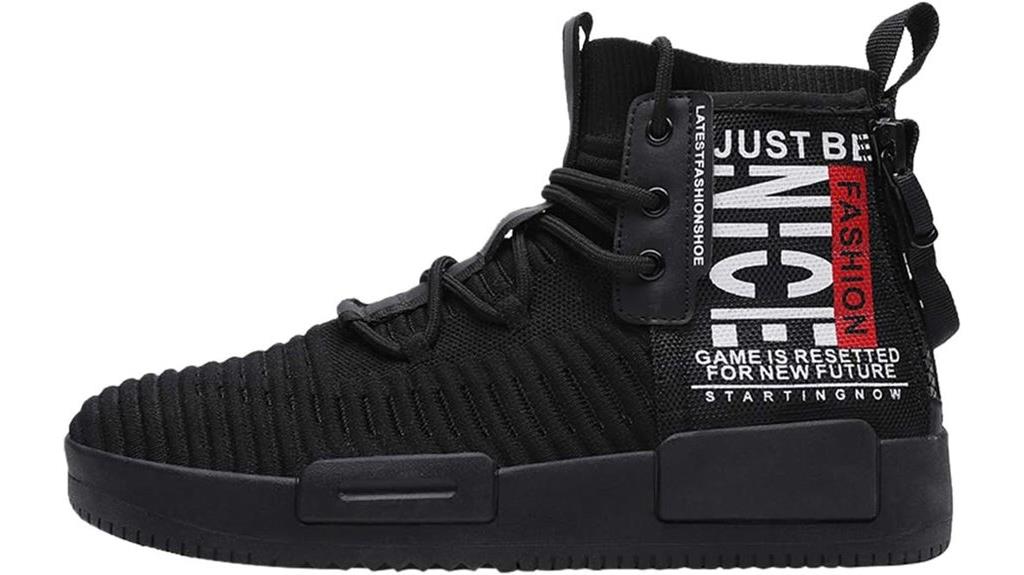 high top athletic sneakers