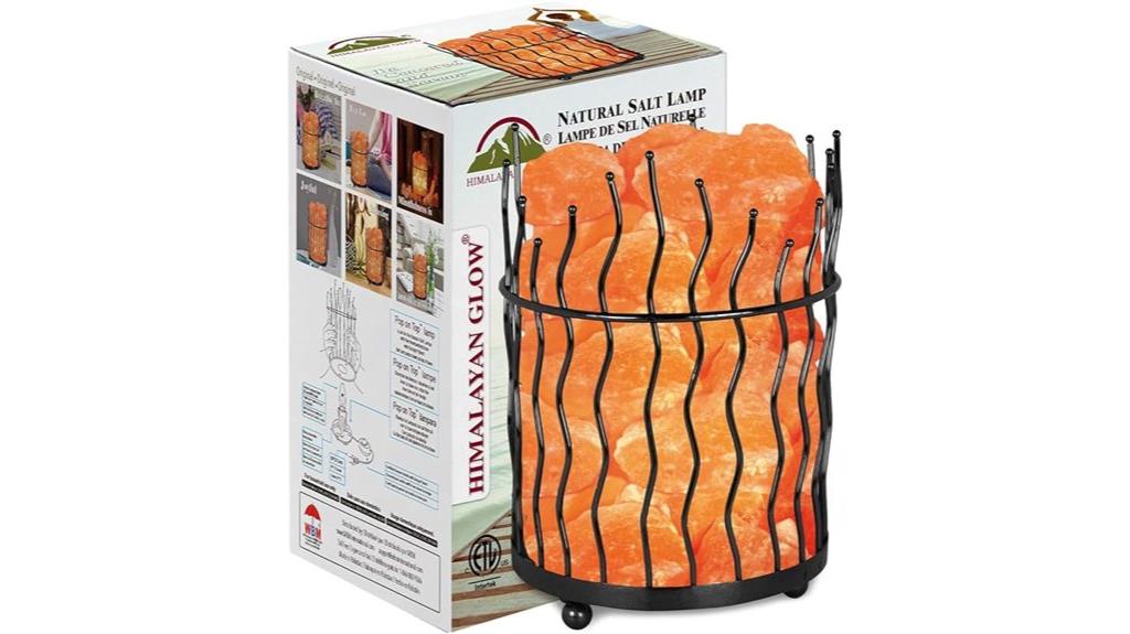 himalayan salt basket lamp