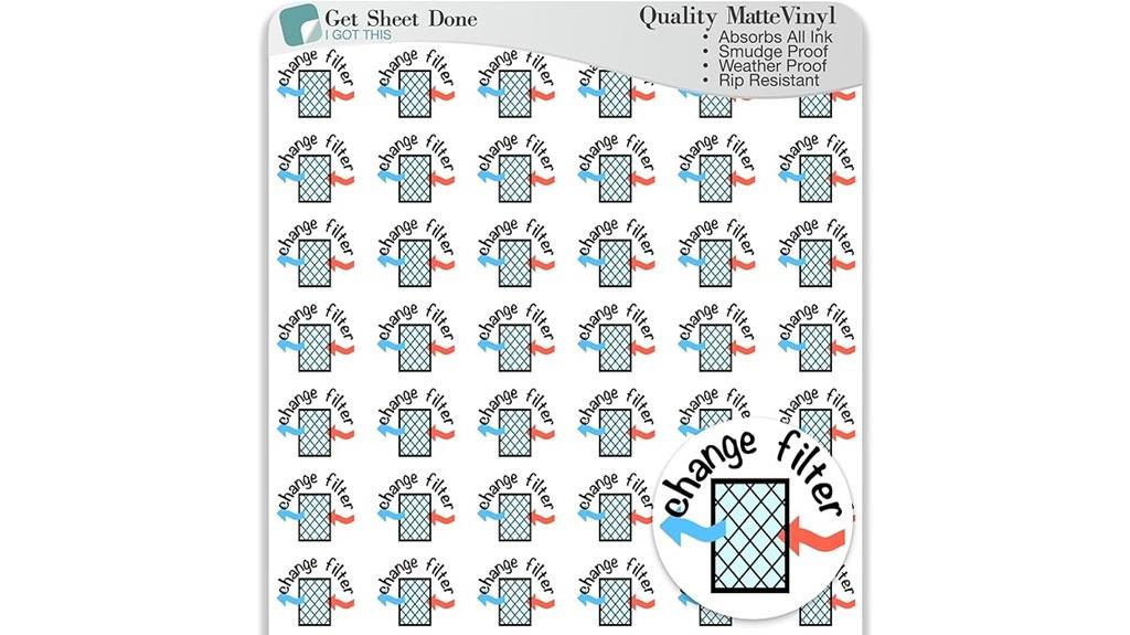 hvac chores vinyl stickers