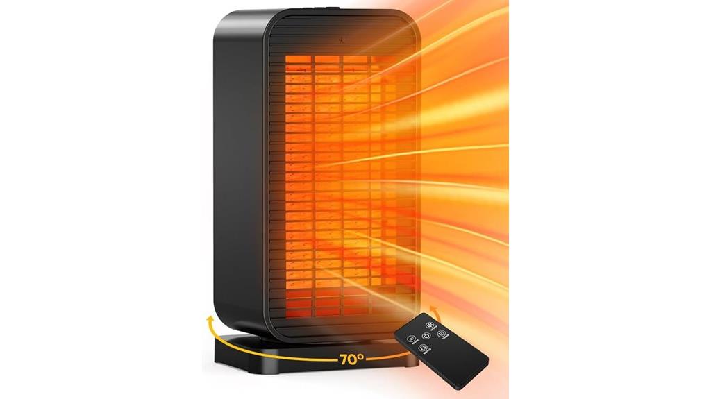 indoor space heater with remote