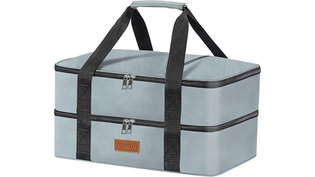 insulated double layer food carrier