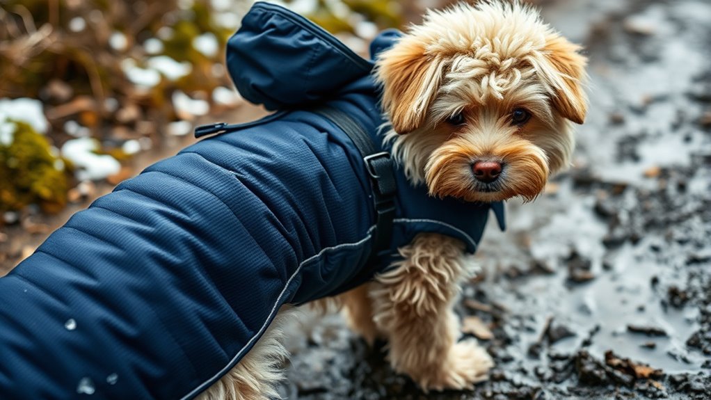 key waterproof dog jacket features