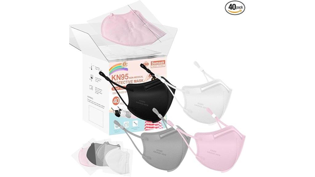 kids adjustable kn95 masks