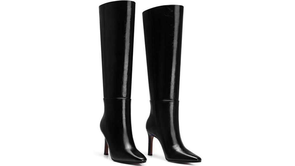knee high heel boots