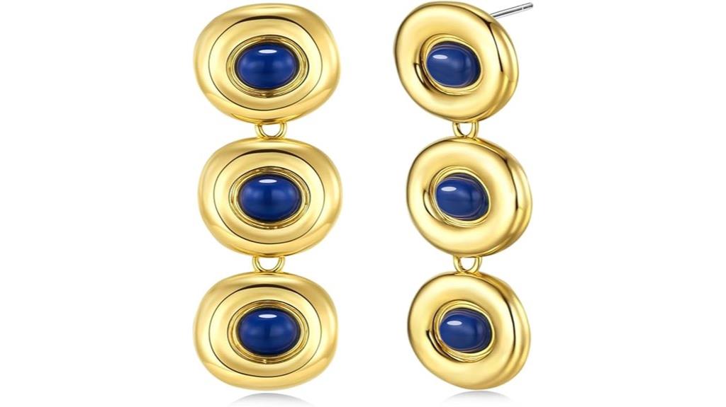 lapis lazuli drop earrings