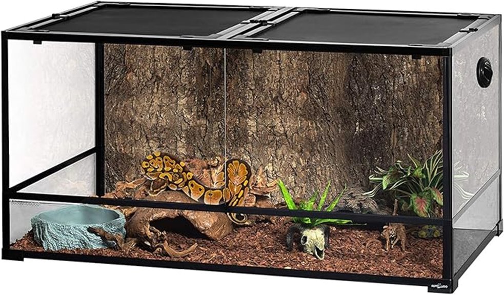 large 120 gallon reptile terrarium