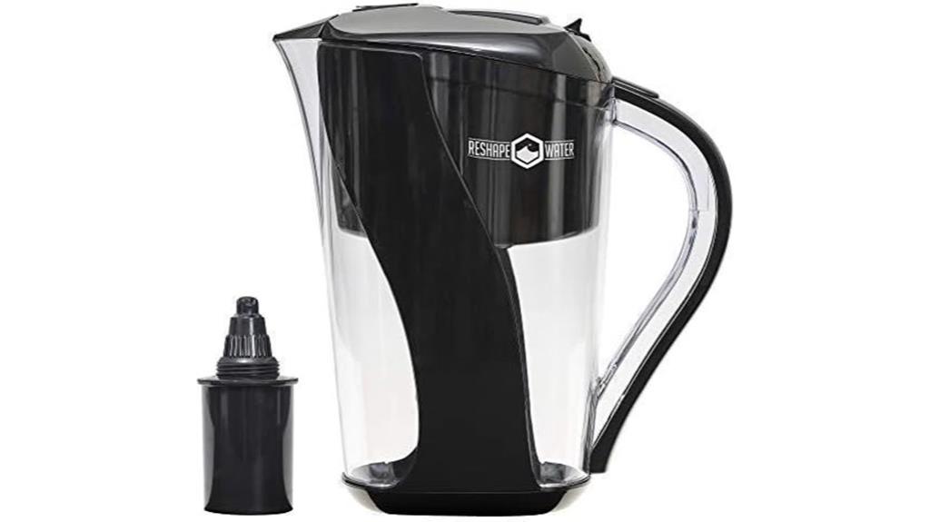 large capacity filtered pitcher