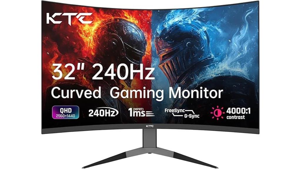 large curved gaming monitor