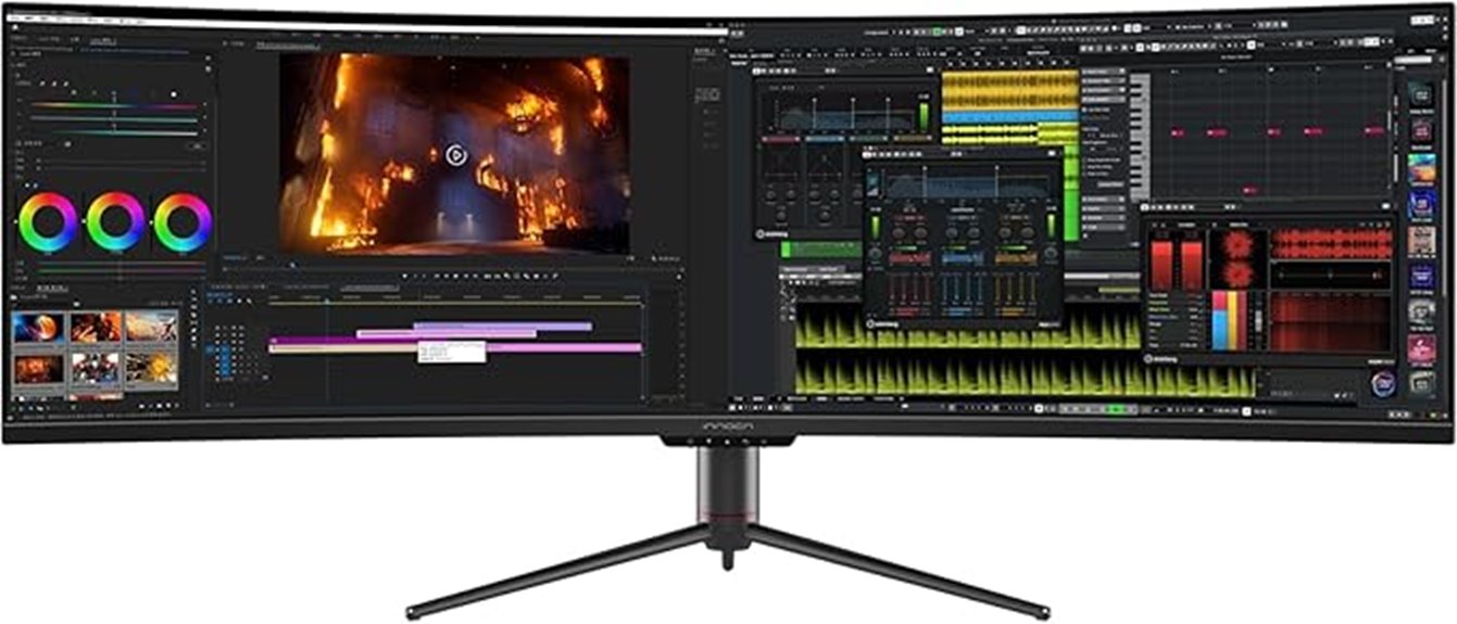 large curved gaming monitor