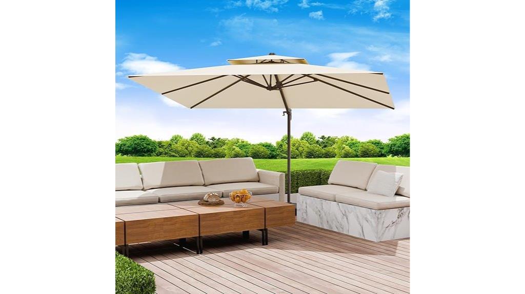 large rotating patio umbrella