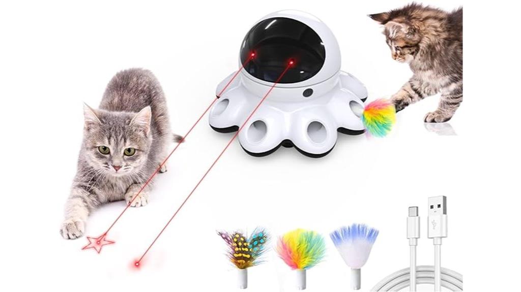 laser feather cat toy