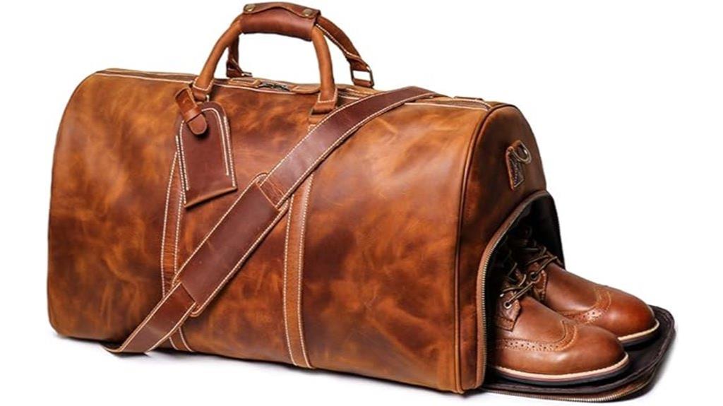 leather men s travel duffel