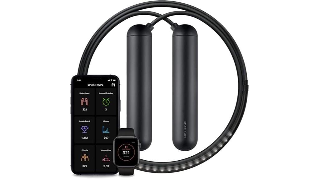 led embedded smart jump rope