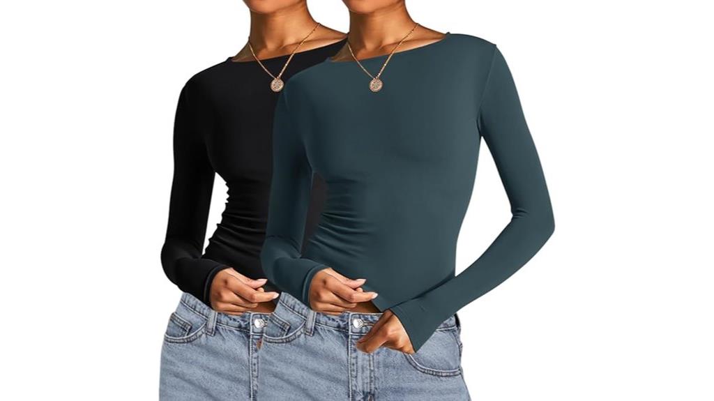 long sleeve crop top pack