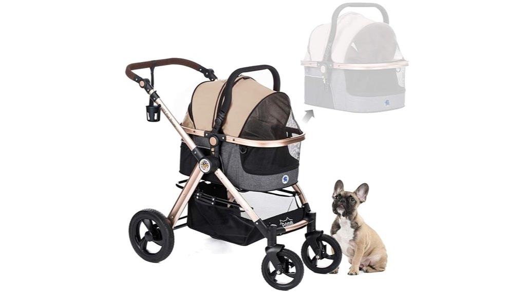 luxury 3 in 1 pet stroller