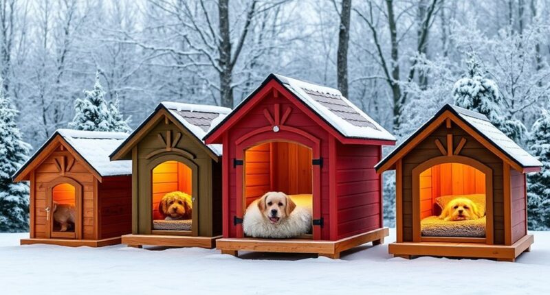 luxury heated pet house collection