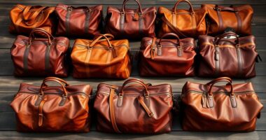 luxury leather travel bags