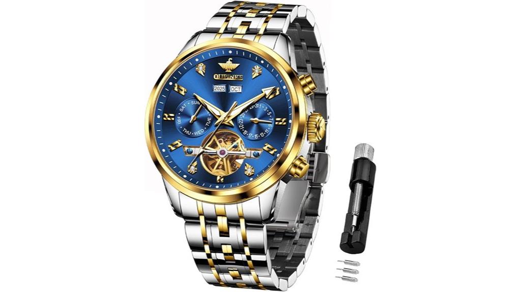 luxury skeleton tourbillon watch