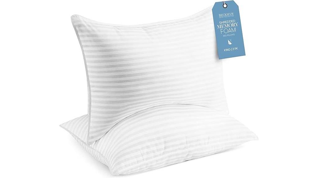 memory foam pillow set