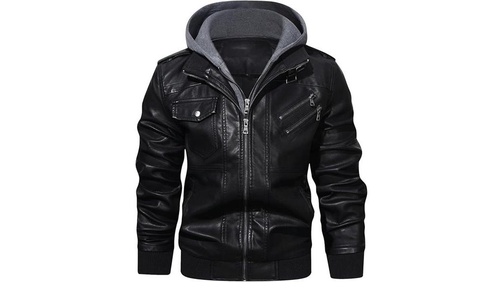 men s faux leather motorcycle jacket