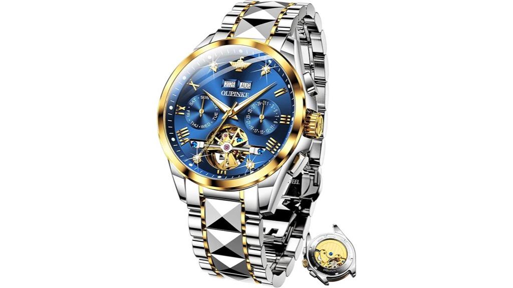 men s skeleton automatic watch