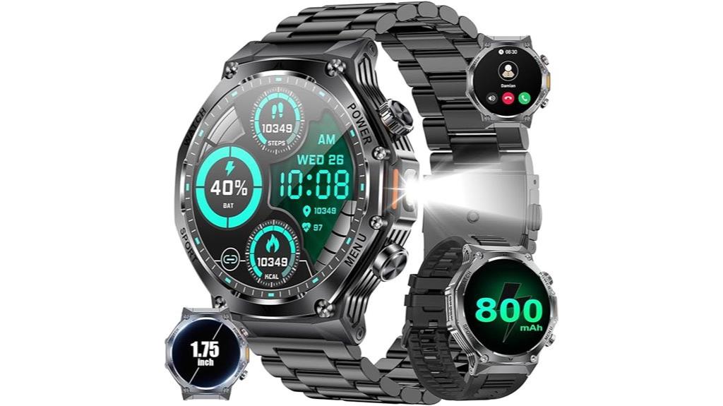 military watch with large battery