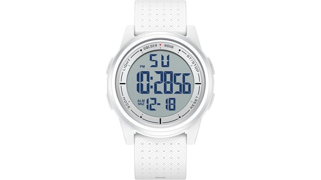 minimalist waterproof digital watch