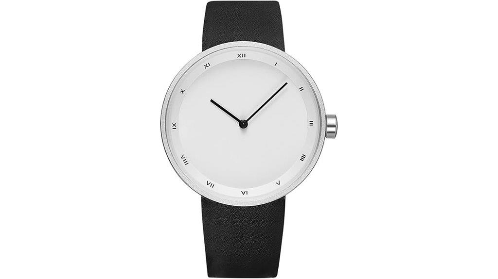 minimalist waterproof leather watch