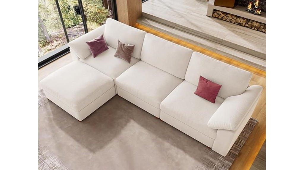 modular sofa with ottoman