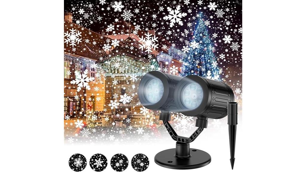 outdoor christmas snowflake lights