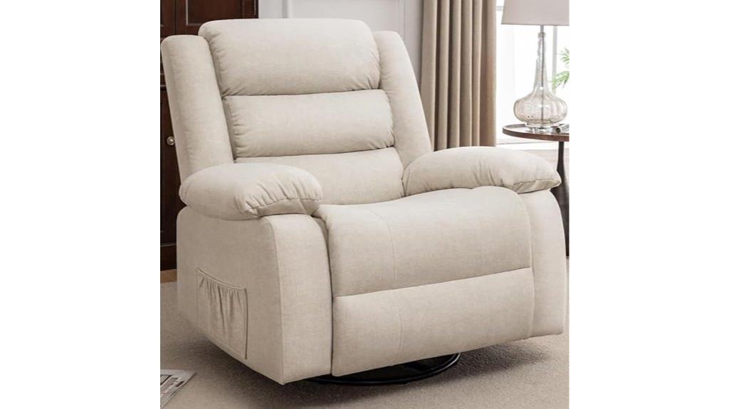 oversized massage swivel recliner