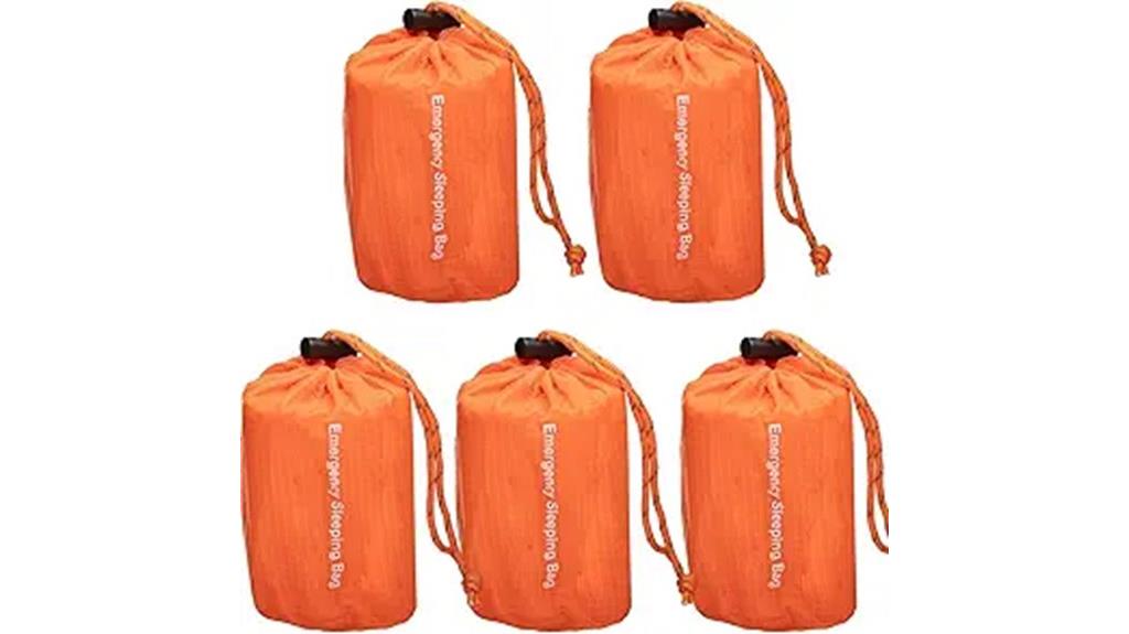 pack of five survival bags