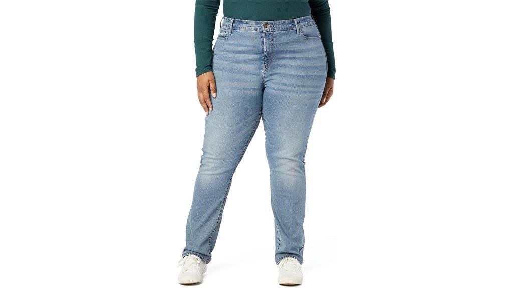 plus size curvy straight jeans