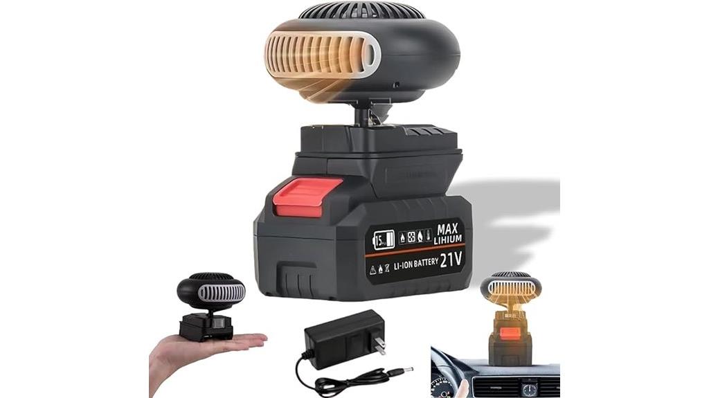 portable 1500mah battery heater