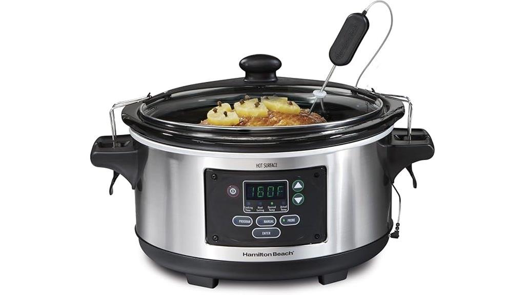 portable 6 quart digital slow cooker