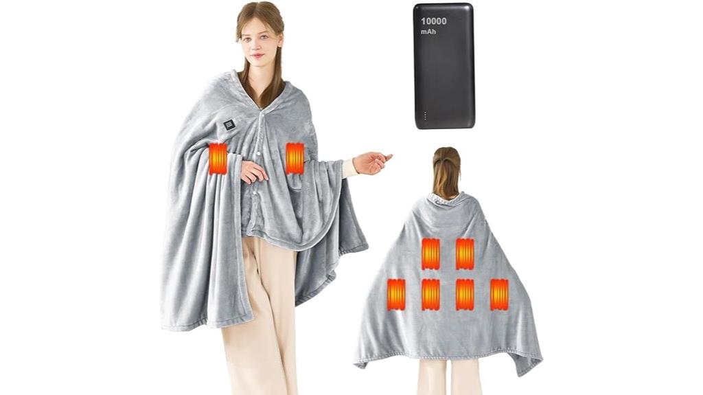 portable heated fleece blanket