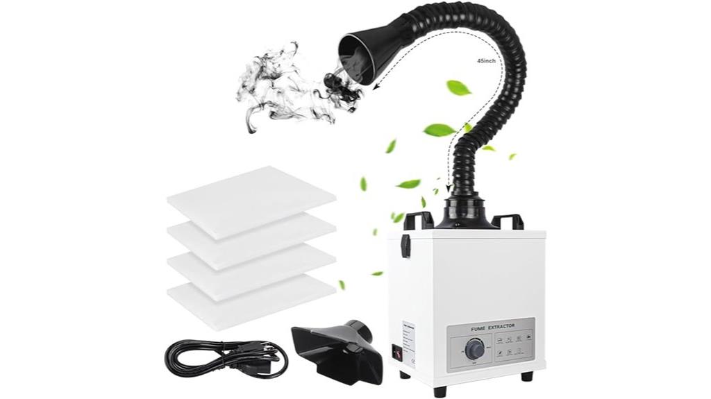 powerful 120w solder fume extractor