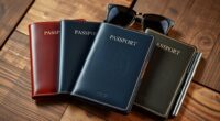 premium leather passport set