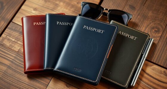 premium leather passport set