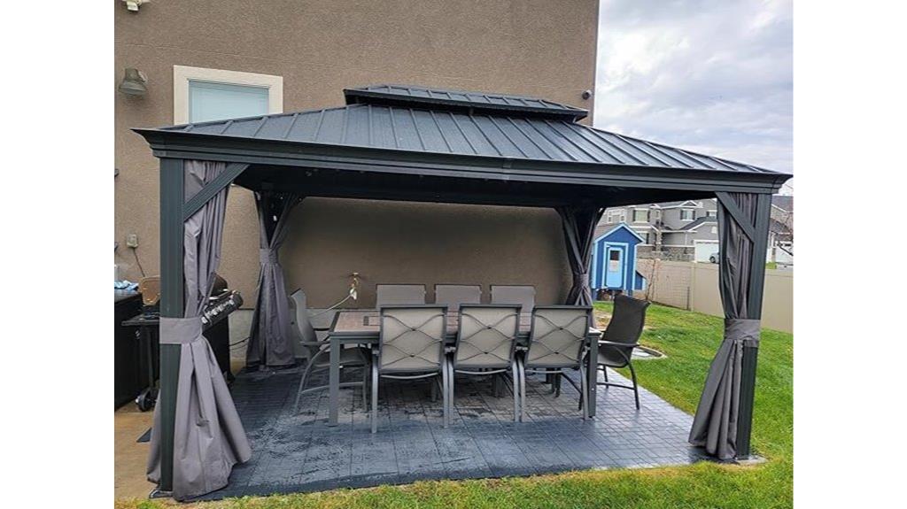 purple leaf gazebo 10x14