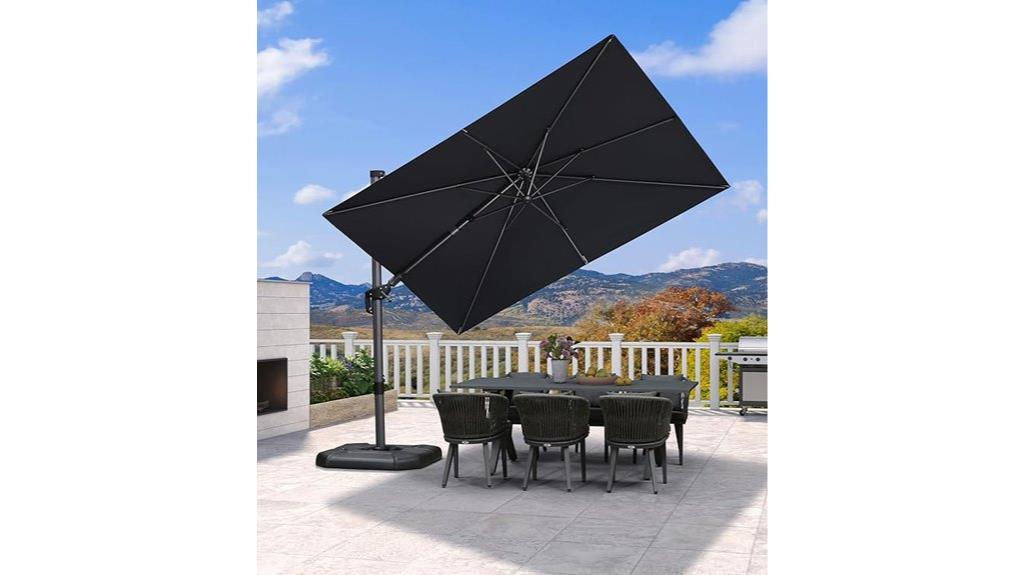 purple leaf offset umbrella