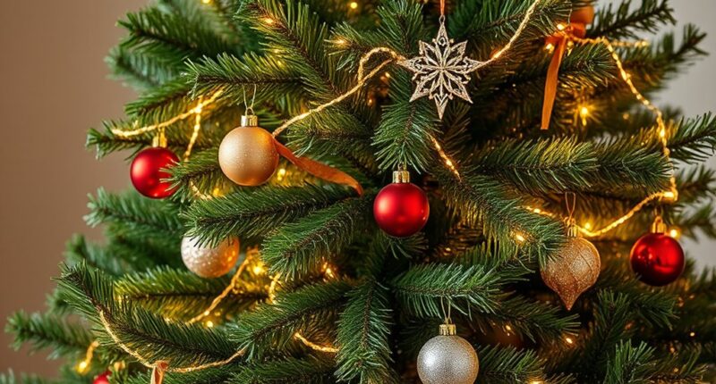 realistic pre lit christmas trees