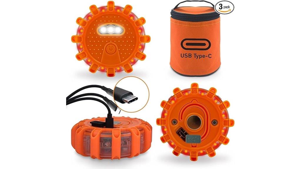 rechargeable magnetic led flares