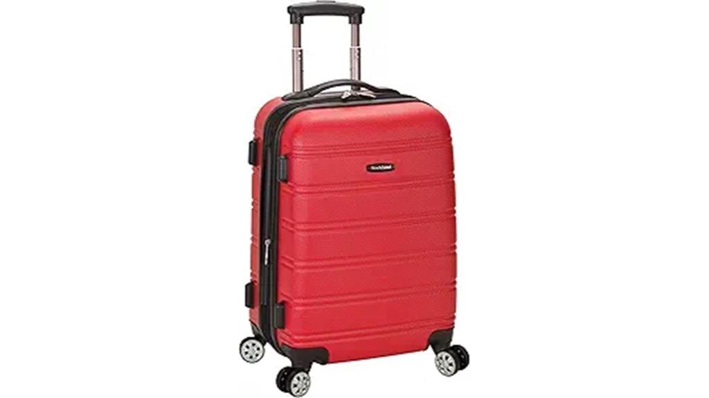 red 20 inch spinner luggage