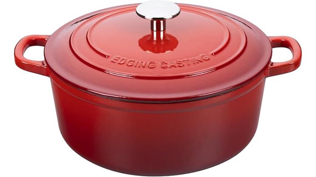 red 7 quart cast iron