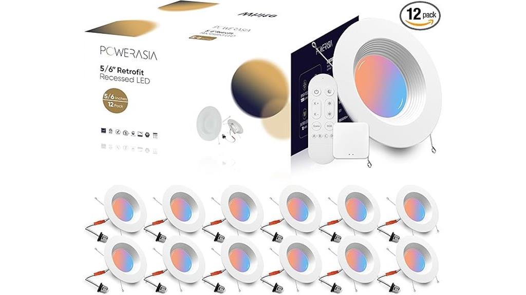 rgb led recessed pack