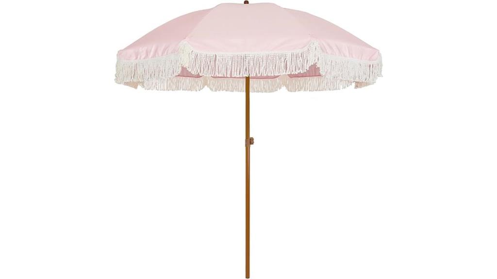 seven foot fringe patio umbrella