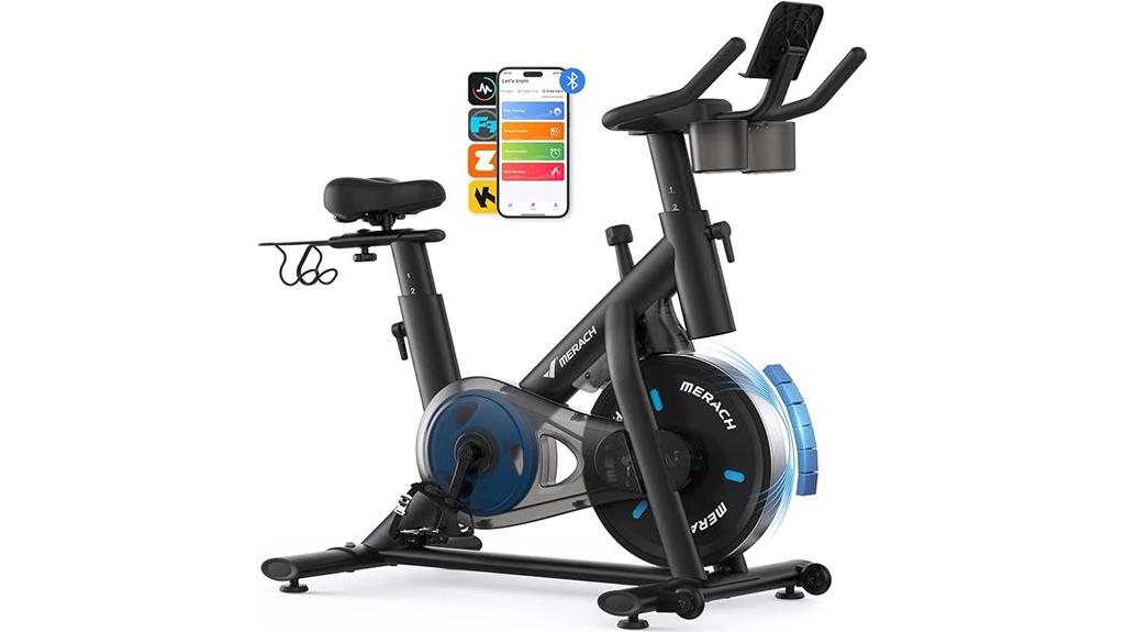 silent app connected exercise bike